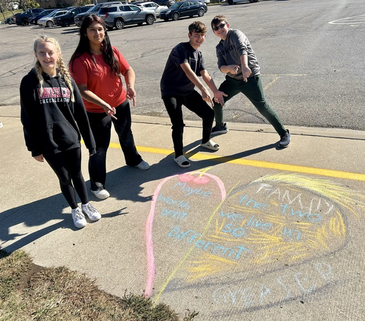 8th grade ELA students chose “golden lines” to illustrate from The Outsiders. #wearemuir