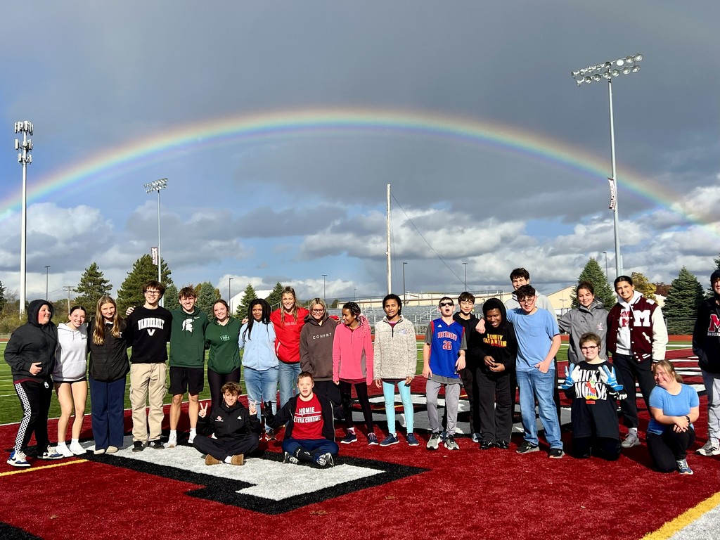 Unified Soccer had their last team practice today under a rainbow. Come see their last 2 games starting at Legacy in Brighton on Tuesday at 2.