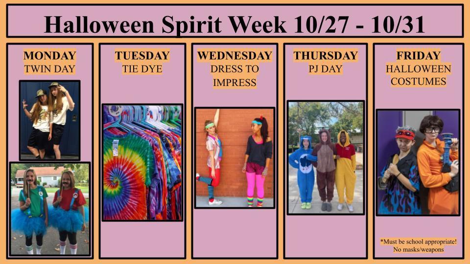 Spirit Week Dress Up Themes