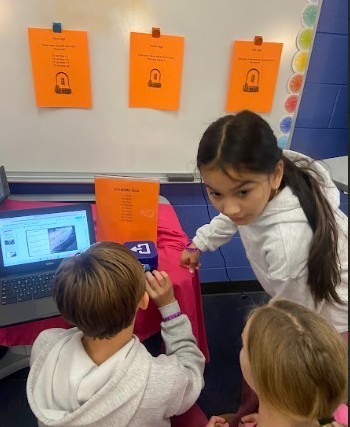 Students worked together to escape the "Haunted House."