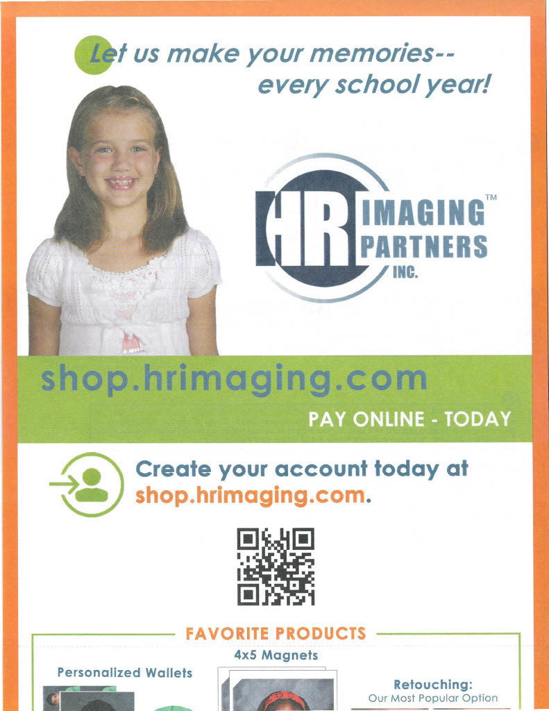 Picture order form. Online orders can be places at shop.hrimaging.com