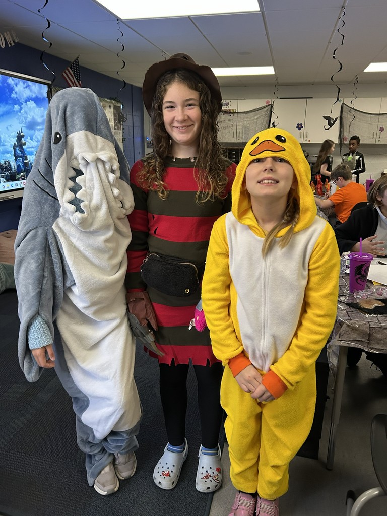 students dressed up for Halloween