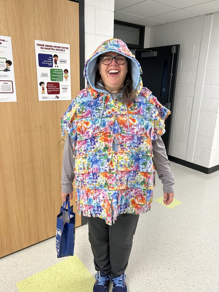 Teacher dressed up as pinata
