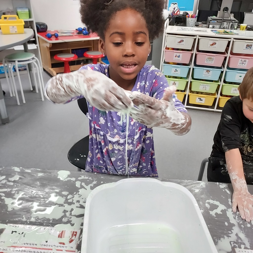 junior kindys playing with slime