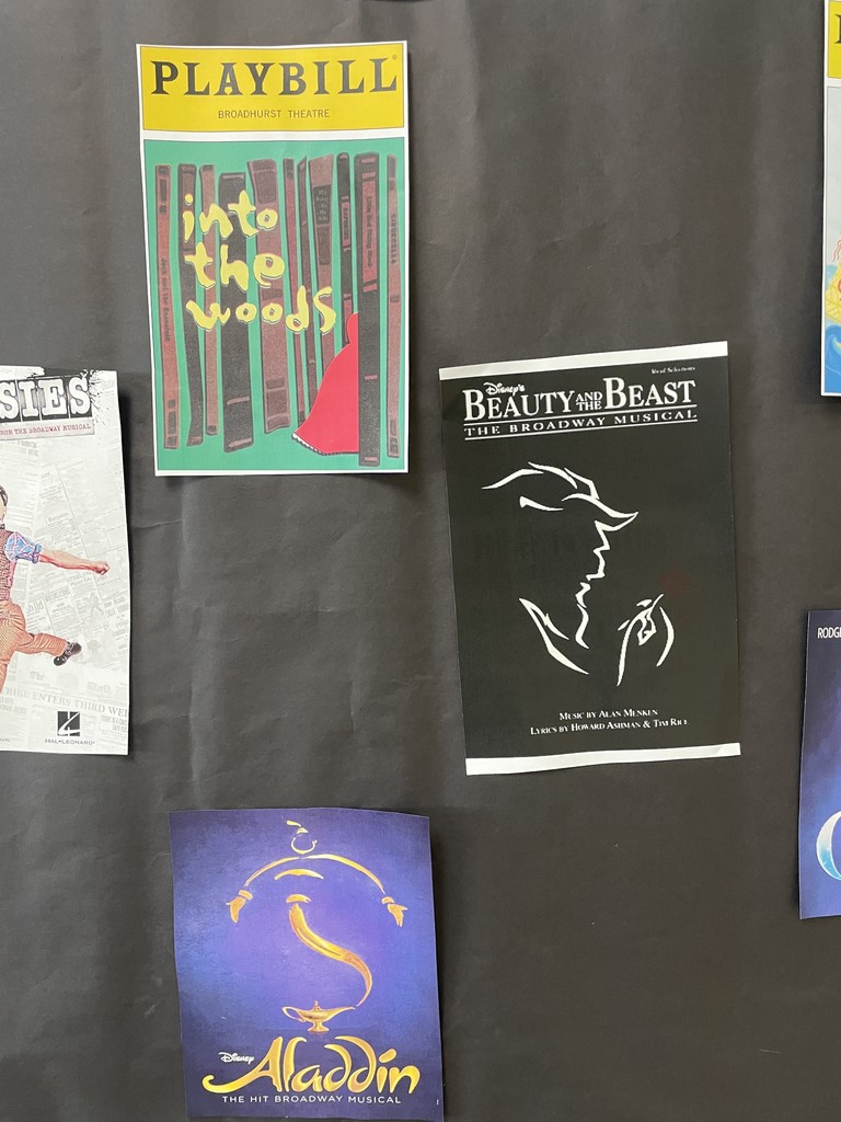 Pictures of the Aladdin, Into The Woods and Beauty and the Beast playbills
