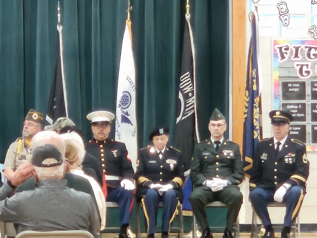 Veterans day ceremony at White lake Middle School