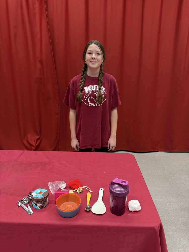 6th grade Communication Arts students took to the stage to teach others “How To” do some really cool things today. Great job Colts! #wearemuir