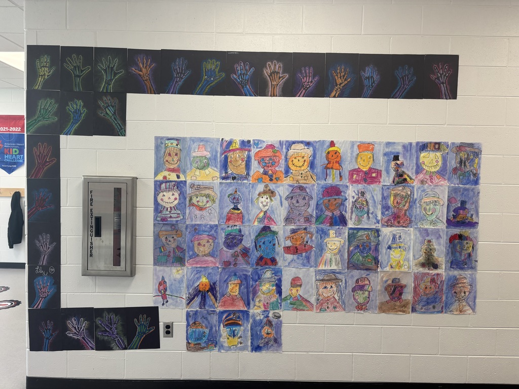 art displayed in the hall