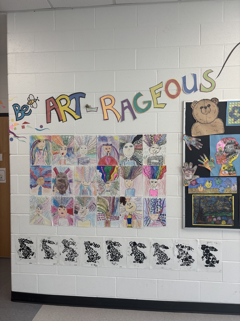 art displayed in the hall
