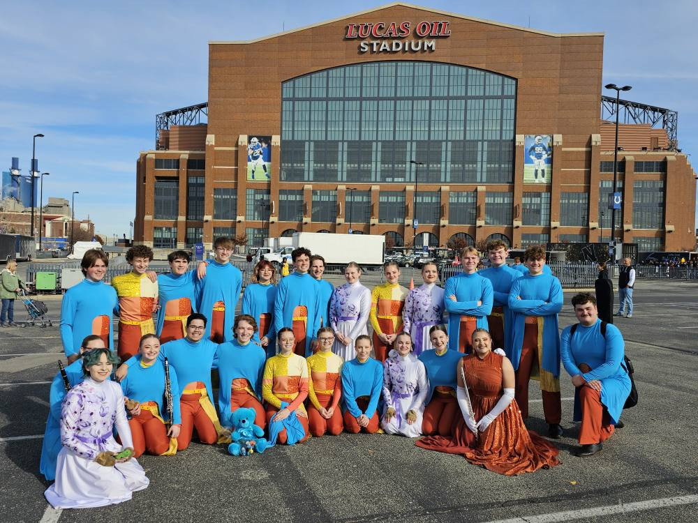 HVU marching band in Indianapolis for Nationals.