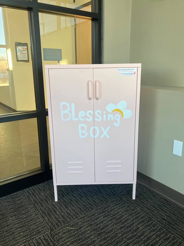 Blessing box donated by Lakeland students at White Lake Library
