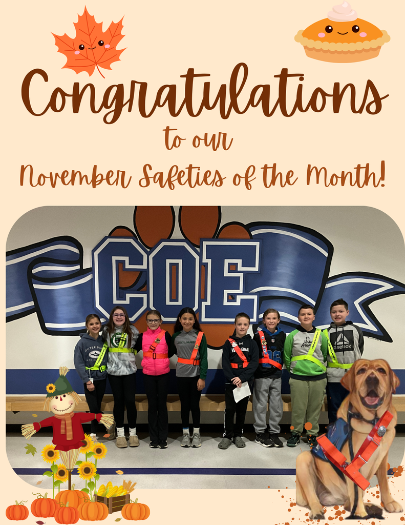Congratulations to our Safeties of the Month!