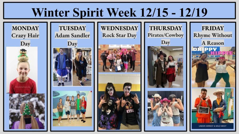 Spirit week flyer