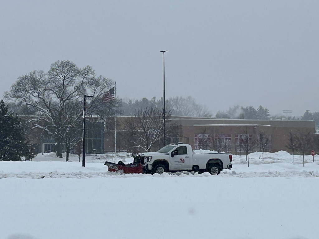 HVS maintenance out clearing the snow