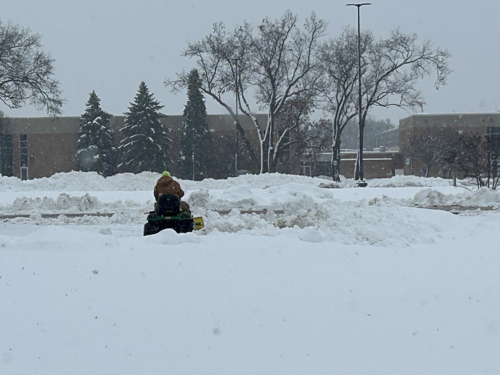 HVS maintenance out clearing the snow