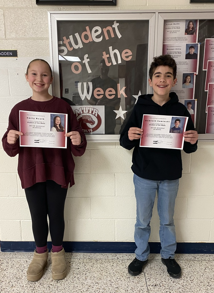 Congratulations to our Students of the Week! #wearemuir #makingmuirbetter