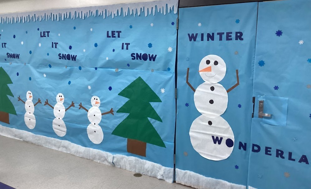 Our library was transformed into this year's holiday shop!
