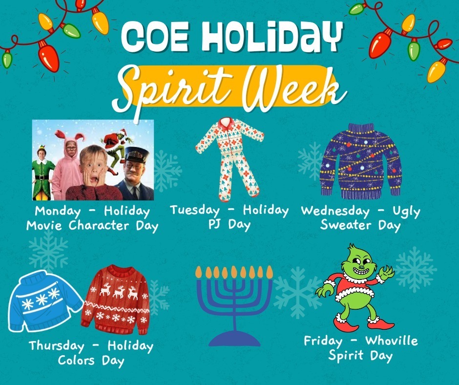 Don't forget our spirit week!