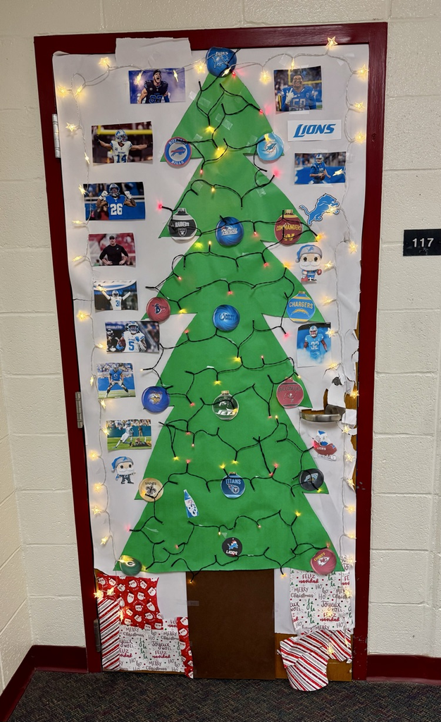 Door decorating fun at Muir! Congrats to our winning classes, Ms. Doggett, Ms. Buell and Ms. Smith. Impressive creativity and holiday spirit by all! #wearemuir