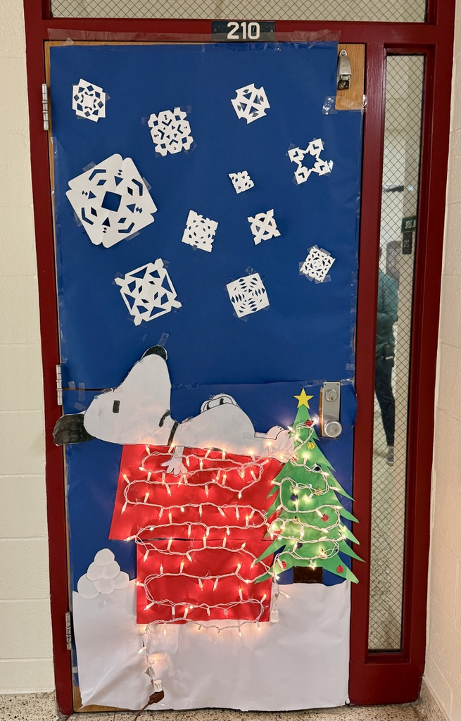 Door decorating fun at Muir! Congrats to our winning classes, Ms. Doggett, Ms. Buell and Ms. Smith. Impressive creativity and holiday spirit by all! #wearemuir