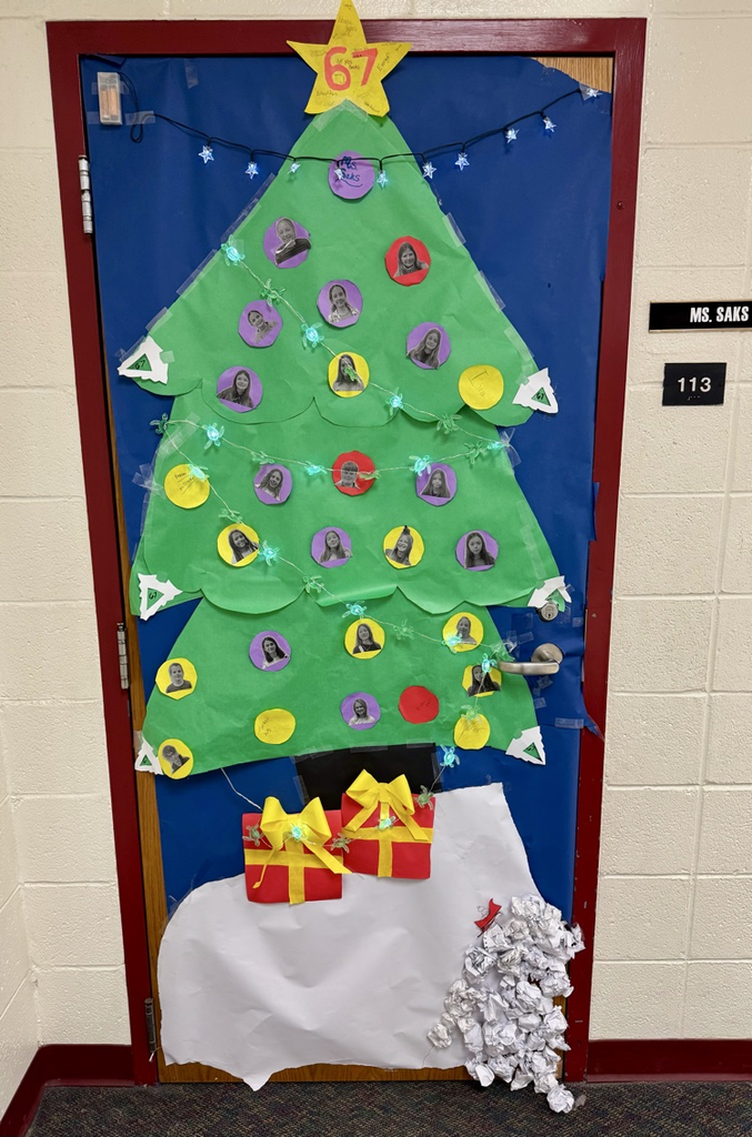 Door decorating fun at Muir! Congrats to our winning classes, Ms. Doggett, Ms. Buell and Ms. Smith. Impressive creativity and holiday spirit by all! #wearemuir