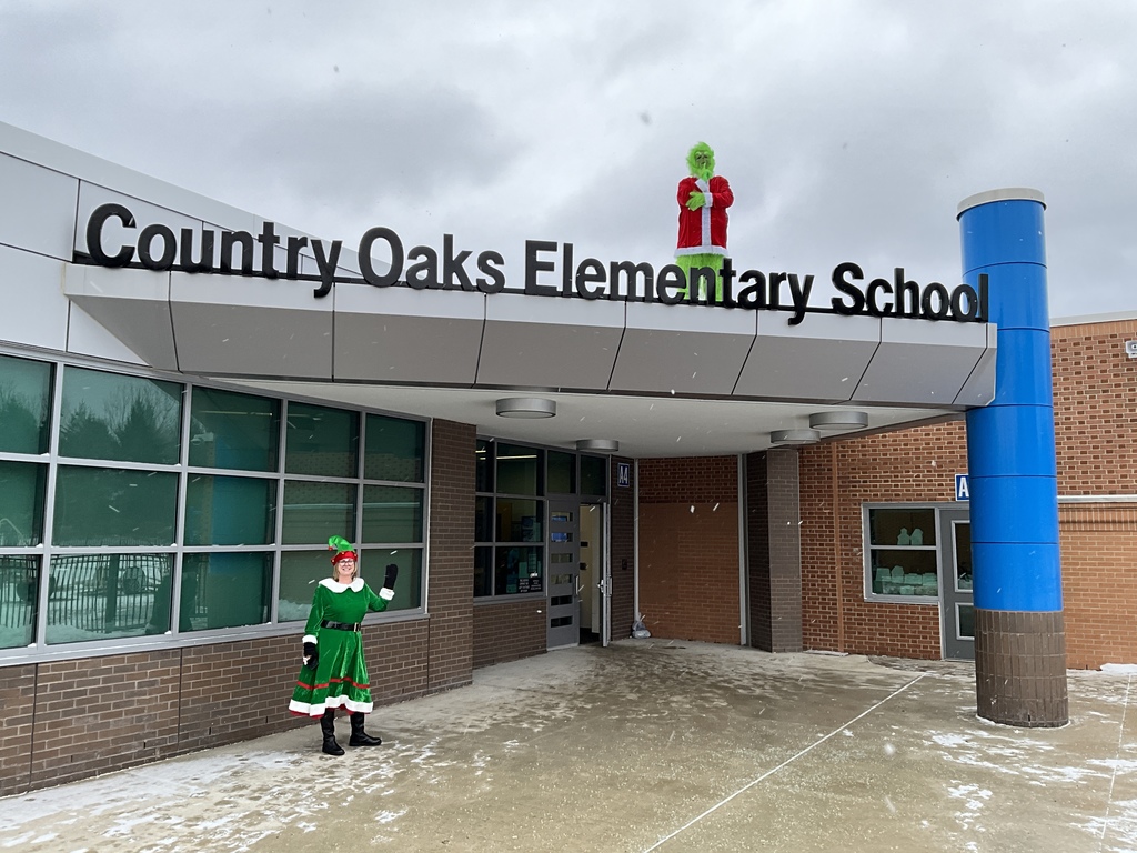 Even Mr. Grinch showed up for school this Friday morning.