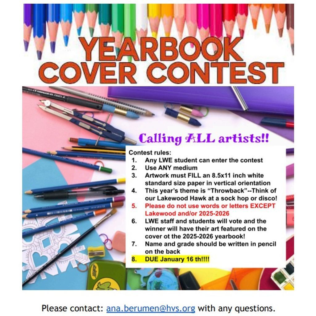 yearbook cover contest flyer