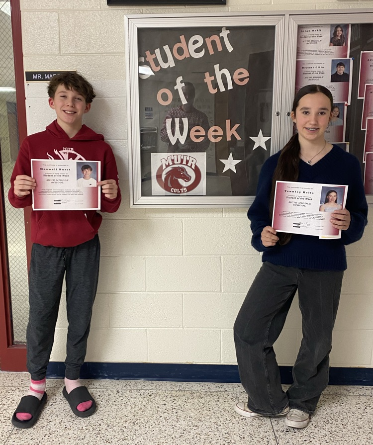 Congratulations to our Students of the Week! #wearemuir #makingmuirbetter