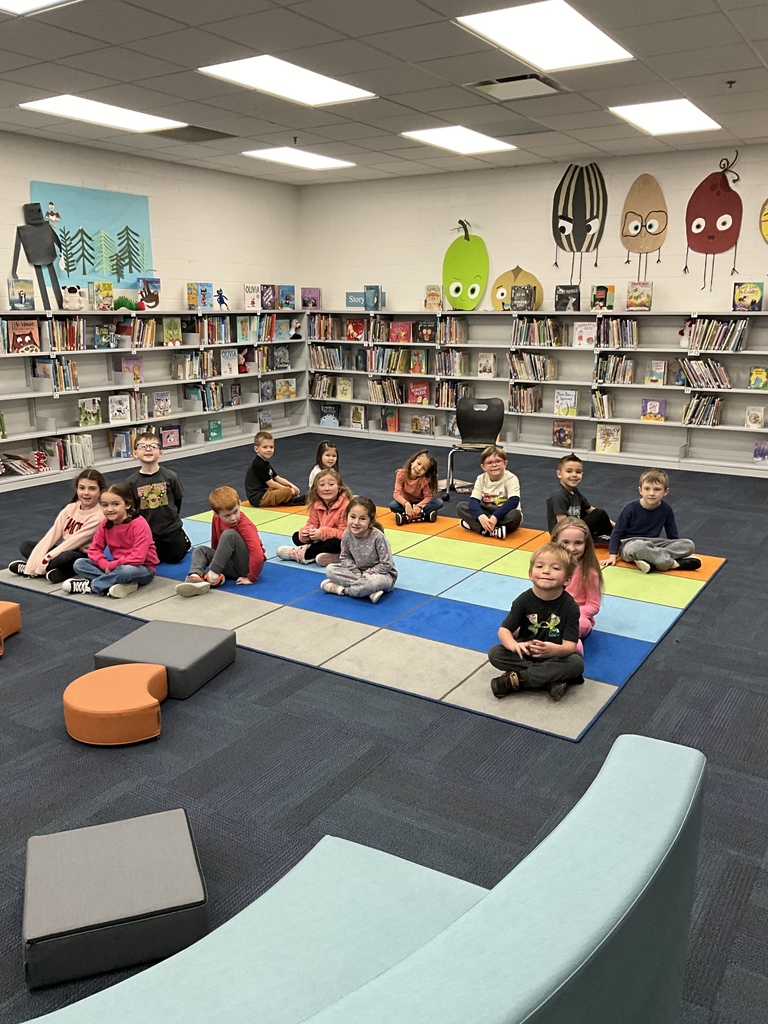 Our kindergarten students were excited to be back in library.