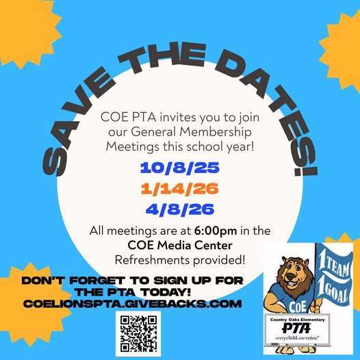 Our next PTA meeting is coming up!