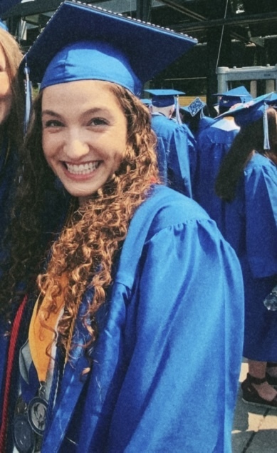 Maya Azzato in graduation gown