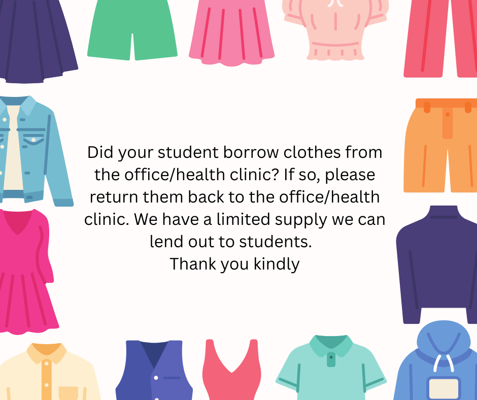 borrowed clothes to be returned