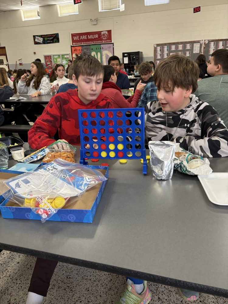 Thank you to our PTO for providing our students with brand new lunch games to check out and play! #wearemuir