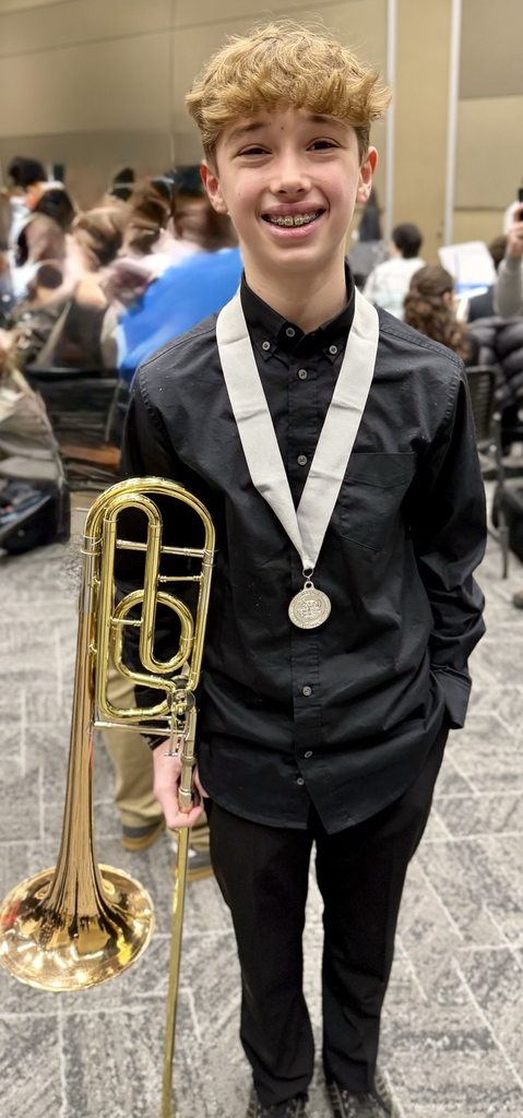 Congratulations to Kenny Jenkinson on an incredible All-State Middle School Band performance today in Grand Rapids!