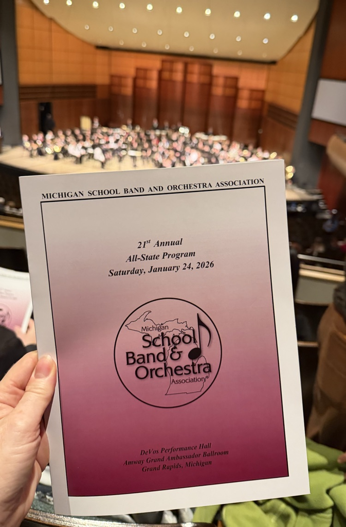 Congratulations to Kenny Jenkinson on an incredible All-State Middle School Band performance today in Grand Rapids!