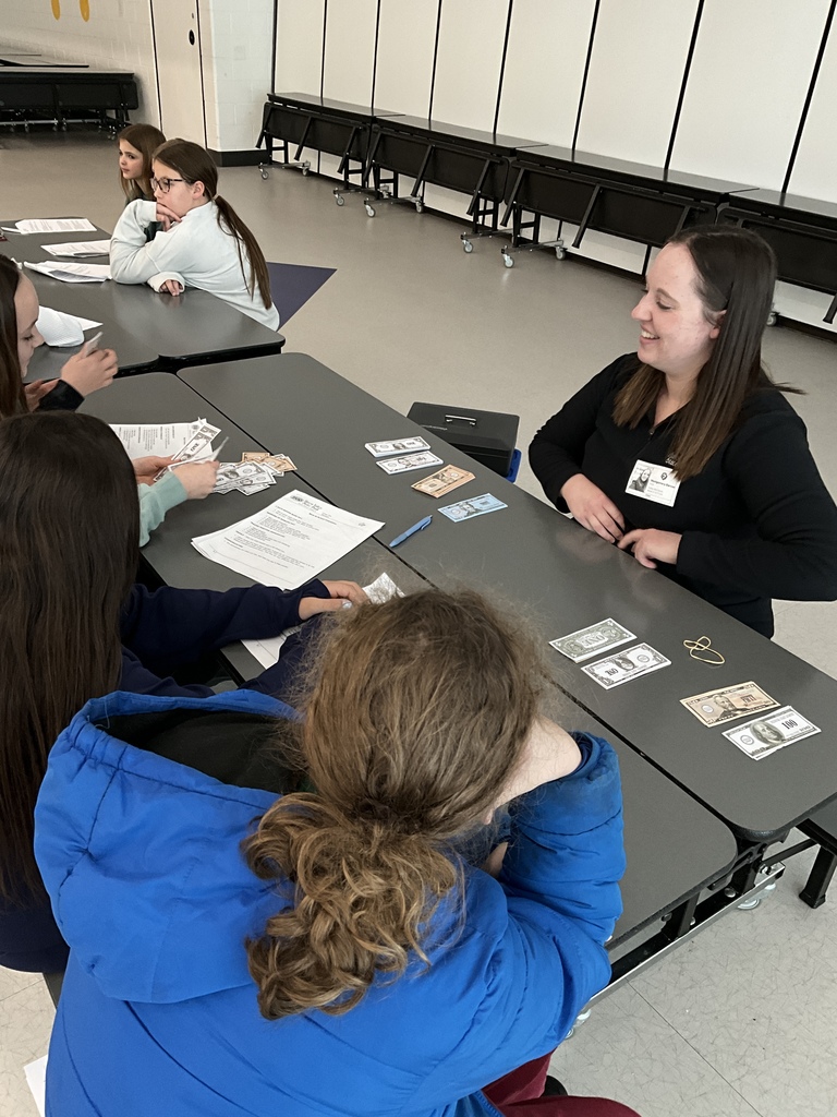 Our 5th graders were busy training for their first Bank at School Day!