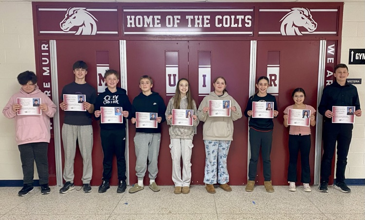 Congratulations to our recent Students of the Week! #wearemuir 