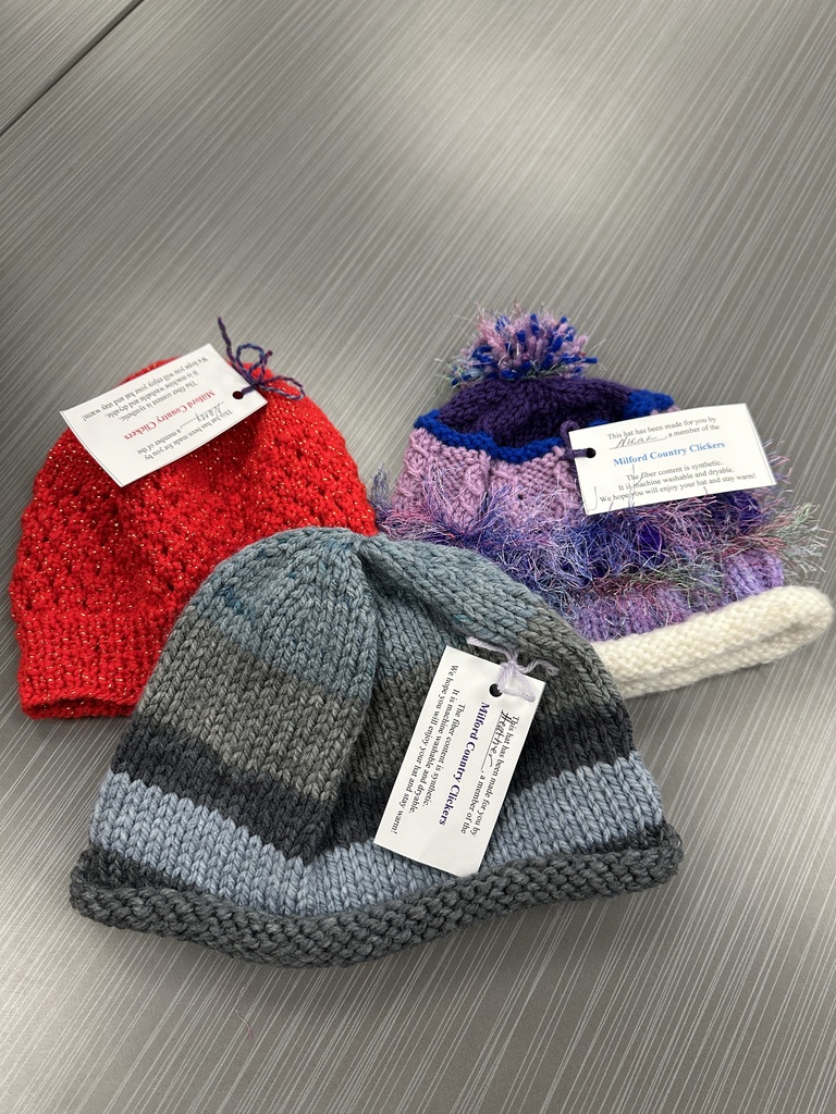 Milford Country Clickers Knit Hats selection