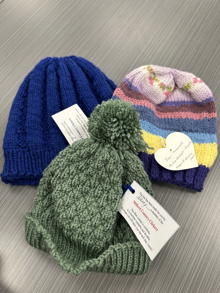 Milford Country Clickers Knit Hats selection