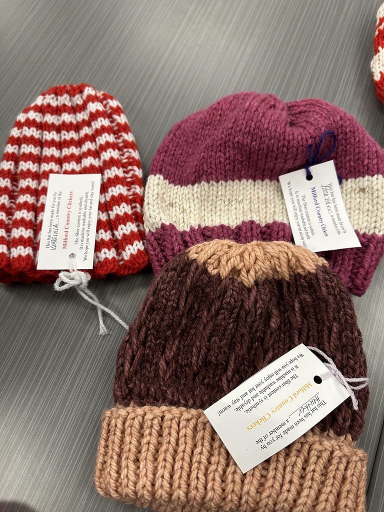 Milford Country Clickers Knit Hats selection
