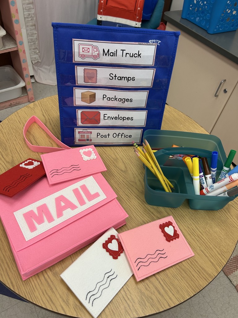 The kindergarten Valentine's Day Post Office is now open!