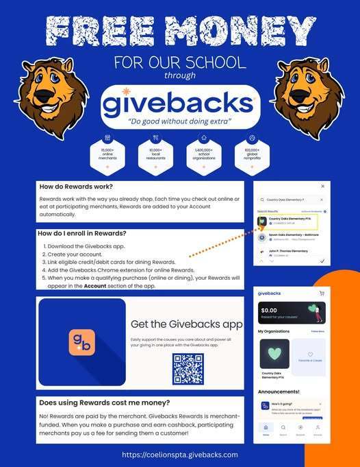 Make sure to check out the Givebacks app!