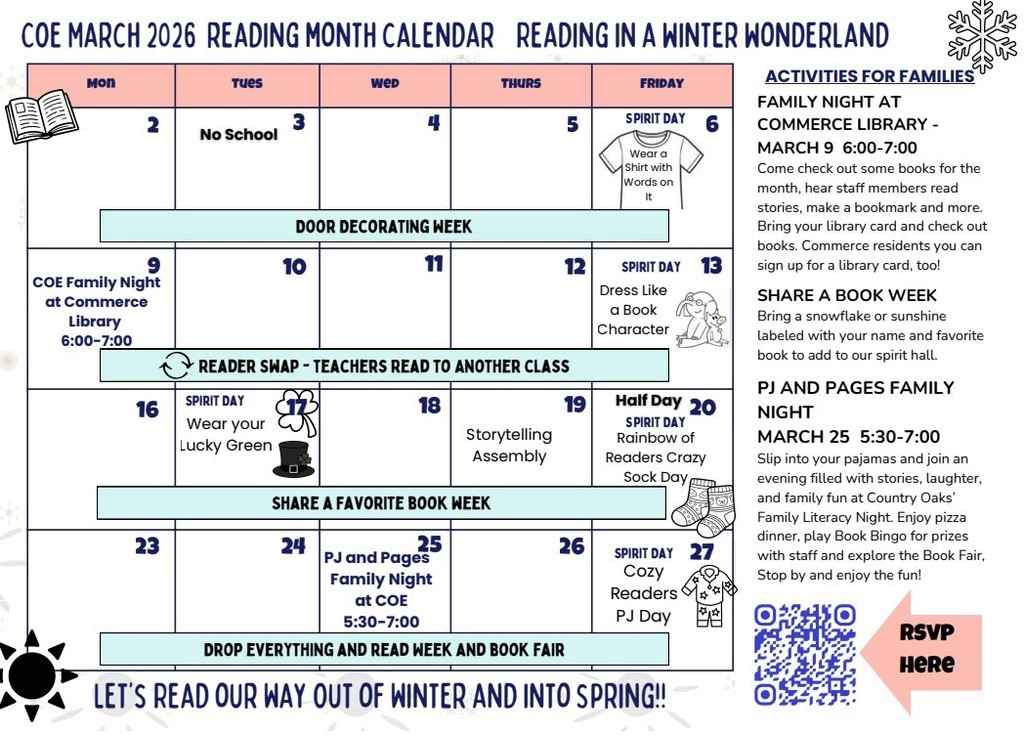 Check out all of the fun events we have planned this March!