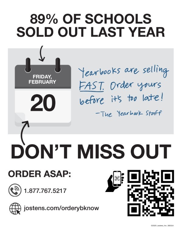 Yearbook flyer with information on how to order