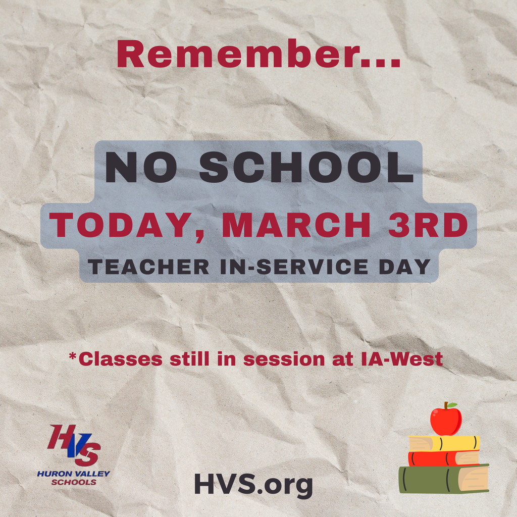 graphic No School today, March 3rd Teacher in-service day