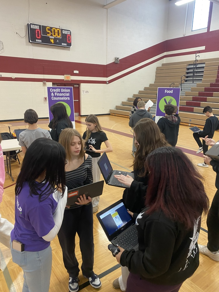 Today, all Muir 7th graders participated in our Reality Store simulation. Students chose a career, worked with a budget and experienced real world scenarios! Thank you Genisys Credit Union for spending the day working with us! #wearemuir