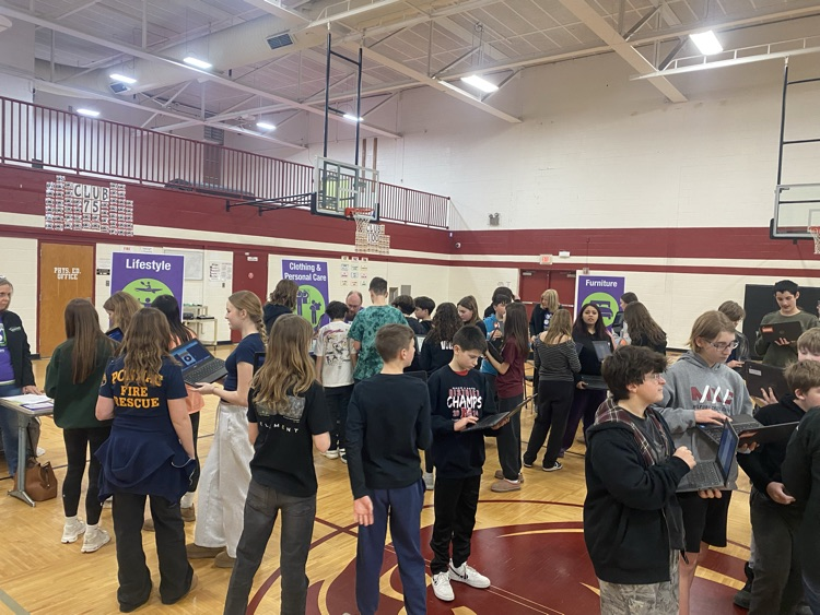 Today, all Muir 7th graders participated in our Reality Store simulation. Students chose a career, worked with a budget and experienced real world scenarios! Thank you Genisys Credit Union for spending the day working with us! #wearemuir