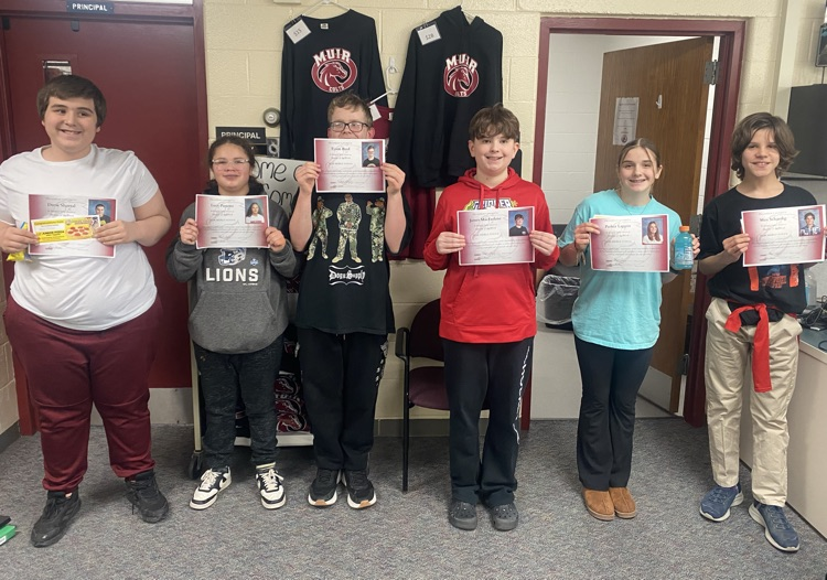 Congratulations to our recent Students of the Week! #wearemuir