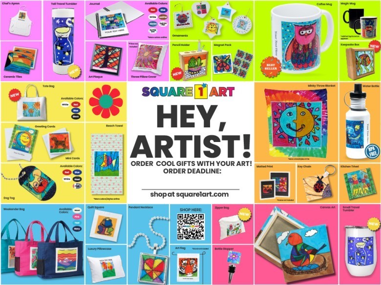 Flyer with information on Square1Art and how to order v_2