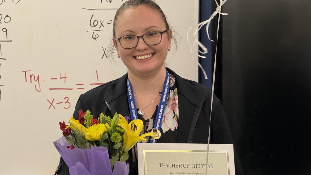 Huron Valley Schools High School Teacher of the Year... Anna Bovio from Lakeland High